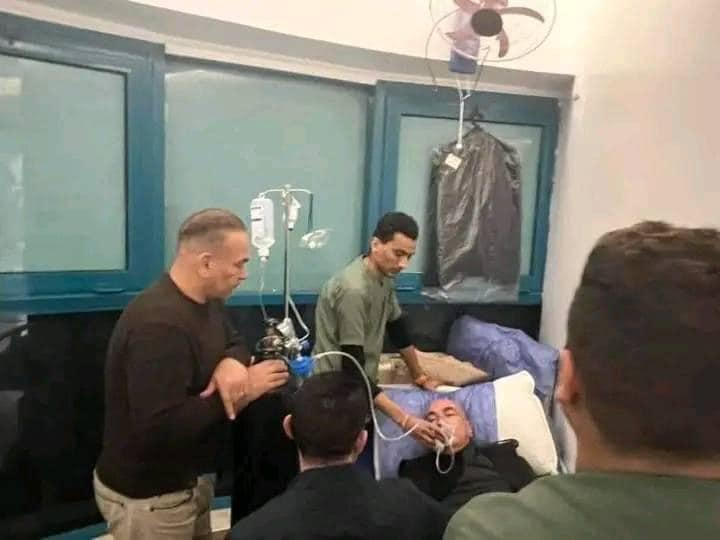 حسام  حسن في المستشفى